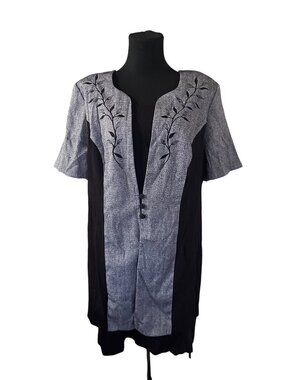 Lady Dorby vintage black and gray dress size 18W